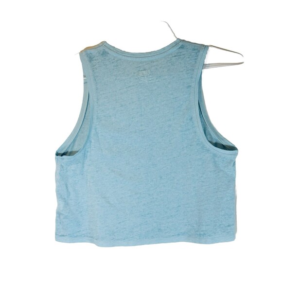 Victoria Secret Pink Tank XS Women Cropped Tank Top Mint Green Burnout Shirt - Picture 2 of 6